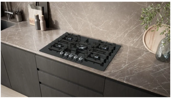 iQ500 Gazlı Ocak 75 cm Sert cam, Siyah EP7A6QI40O