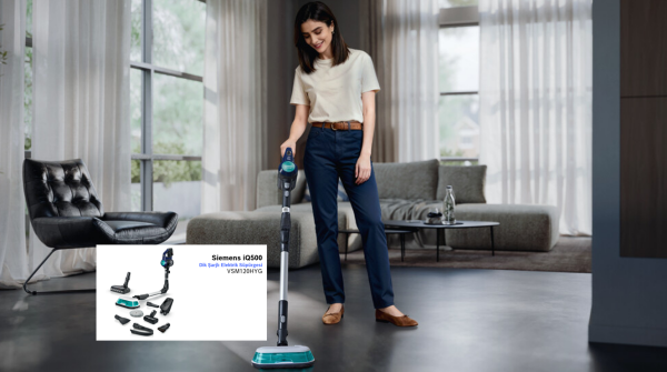Siemens iQ500   Dik Şarjlı Elektrik Süpürgesi  - VSM120HYG