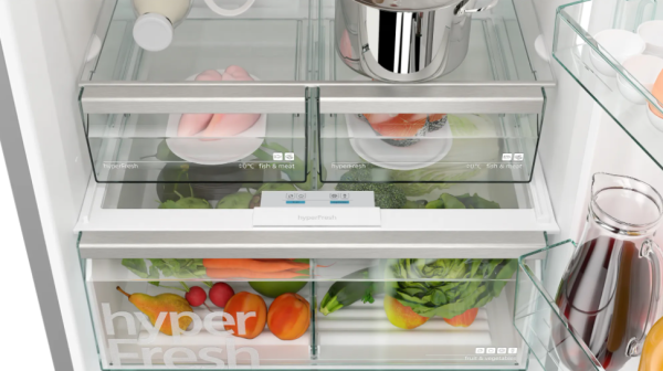 iQ500 Alttan Donduruculu Buzdolabı 186 x 75 cm Kolay temizlenebilir Inox- KG76NCIE0N