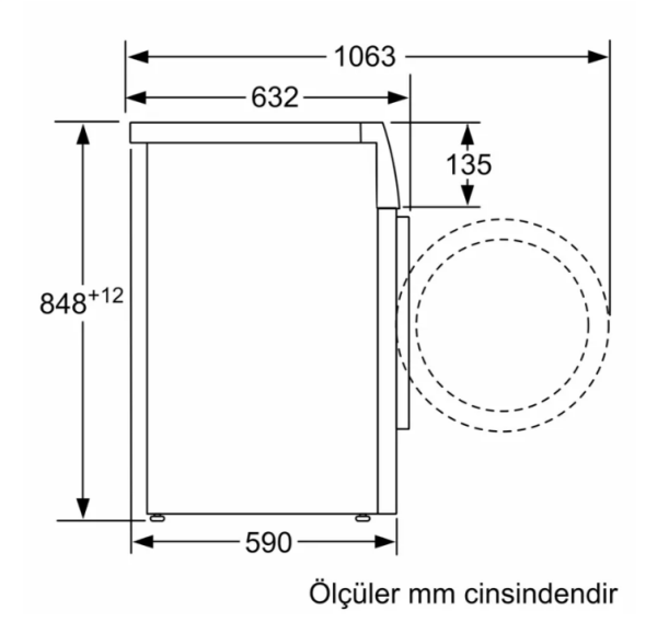 iQ500 Çamaşır Makinesi 10 kg 1200 dev./dak., Beyaz - WG52K2Z0TR
