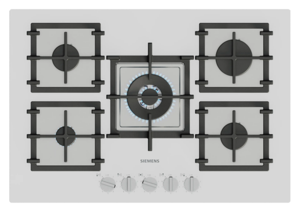 iQ500 Gazlı Ocak 75 cm Sert cam, Beyaz - EP7A2QI40