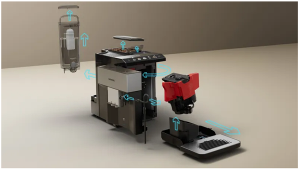 Tam Otomatik Kahve Makinesi EQ500 classic connect Paslanmaz çelik, Siyah, Su Tankı - TP516RX3