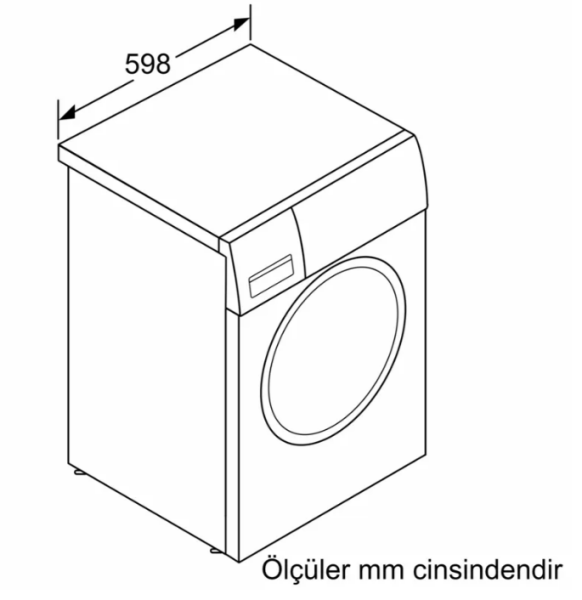 iQ500 Çamaşır Makinesi 9 kg 1400 dev./dak., Beyaz-  WG44K2Z0TR